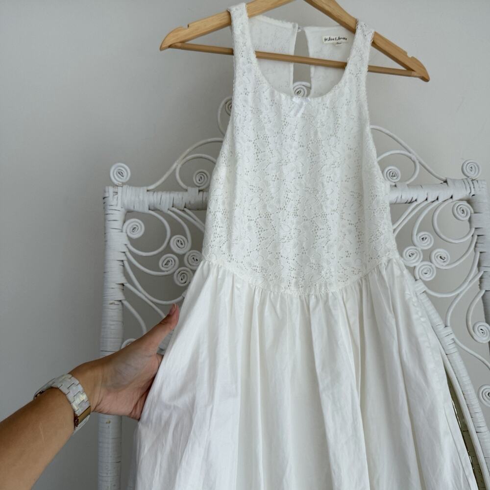 For Love and Lemons Dress Small White Lace Minimalist Sundress Romantic Mandy - Picture 10 of 13